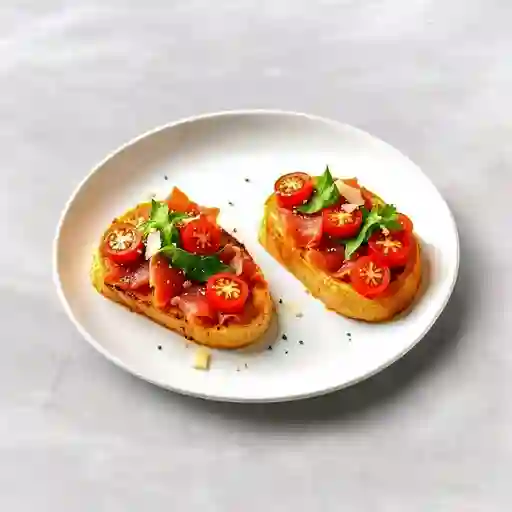 Bruschettas De Tomate Y Prosciutto