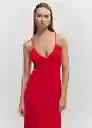 Vestido Martina Rojo Talla S Mujer Mango