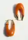 Pendientes Fauna Naranja Talla 99 Mujer Mango