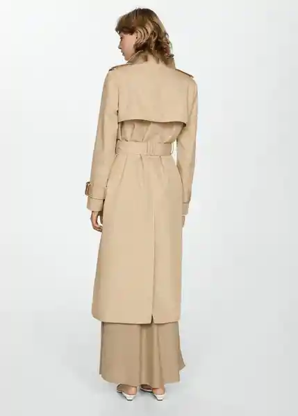 Saco Trench Eiffel Camel Talla XS Mujer Mango