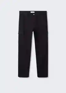 Jean Slim Cargo Negro Talla 21 Teen Niñas Mango