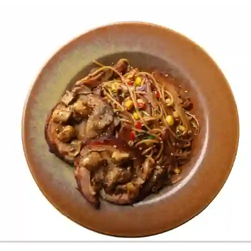 Pasta Panceta y Setas