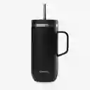 Qwetch Vaso Cold Cup Con Asa Isotérmico Negro 600 mL