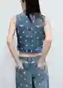 Chaleco Massy Tejano Medio Talla S Mujer Mango