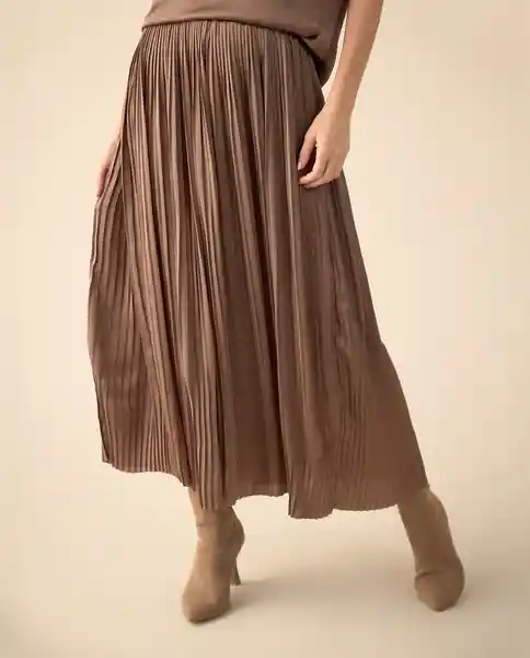 Falda Café Pardo Medio Talla S 441G002 Esprit