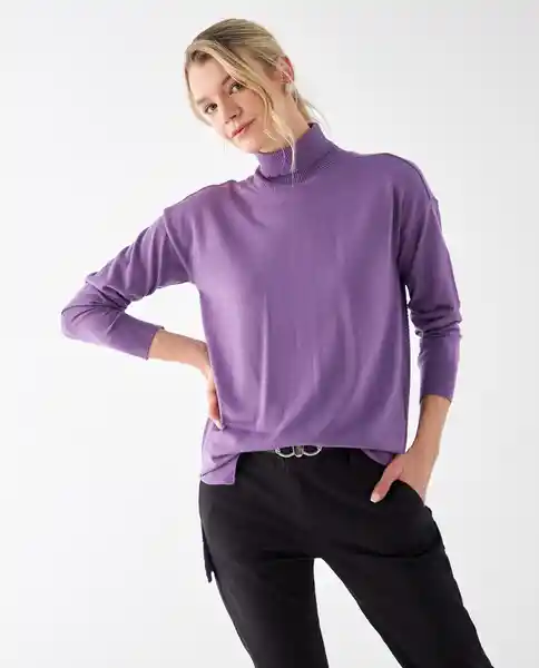 Suéter Tejido Morado Lila Medio Talla M 462F100 Esprit