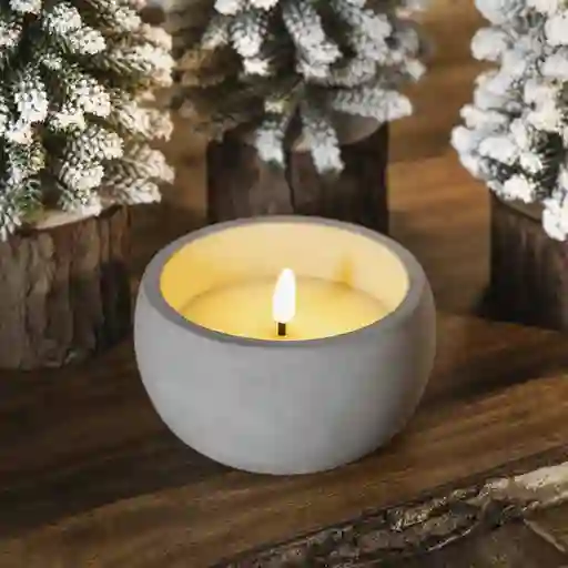 Vela Led Cemento 6.5 cm x 12 cm Ambiente Gourmet