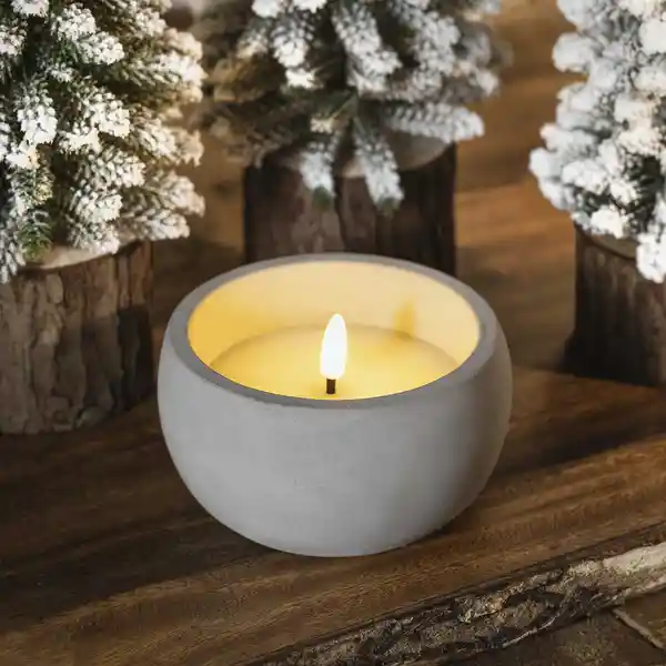 Vela Led Cemento 6.5 cm x 12 cm Ambiente Gourmet