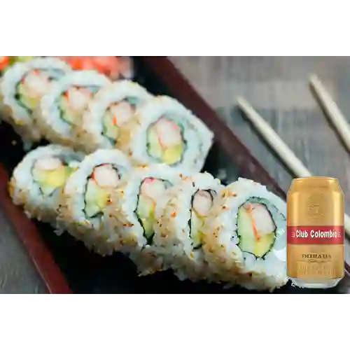 Combo California Roll + Club col. Dorada Lta 330ml