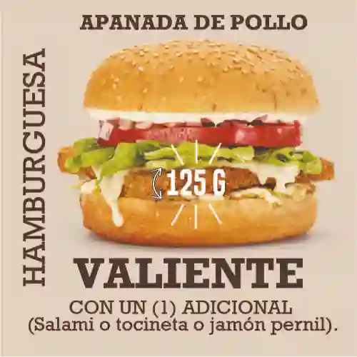 Hamburguesa Valiente de Pollo Apanado