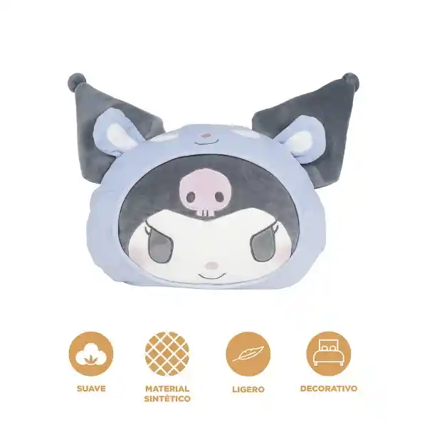 Cojín Con Forma de Cabeza Kuromi Serie Sanrio Miniso