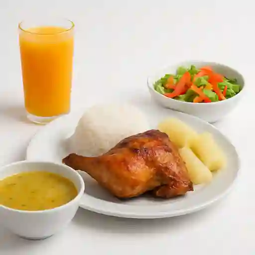 Almuerzo con Gallina Asada