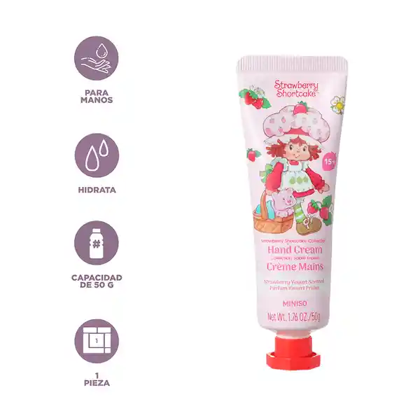 Crema Para Manos Yogur de Fresa Serie Rosita Fresita Miniso