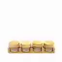 Set Rack Especias Bajo Base Madera Ambiente Gourmet