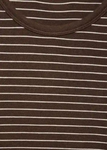 Camiseta Paul Marrón Talla L Mujer Mango