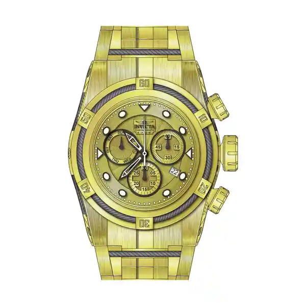 Invicta Reloj Hombre Oro Titanio 2391C