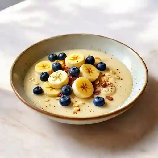 Arandanos, Banano, Canela, Leche De Almendras Y Avena