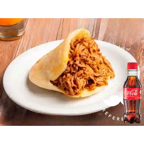 Combo arepa carne coca-cola original 250