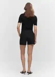 Short Malu5-h Negro Talla 34 Mujer Mango