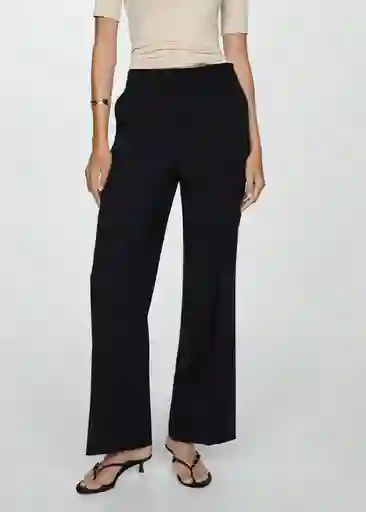 Pantalón Carlos Negro Talla 42 Mujer Mango