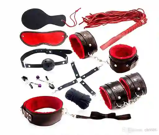 Kit Sexual Bondage Sado Sexo Bdsm Cuerina