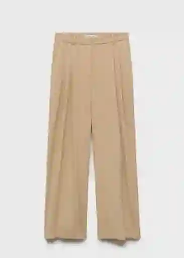 Pantalón Deia Beige Talla 36 Mujer Mango