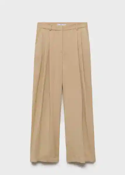 Pantalón Deia Beige Talla 36 Mujer Mango