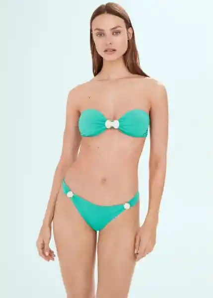 Braga Shell Turquesa Talla S Mujer Mango