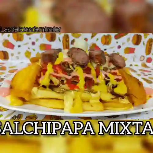 Salchipapa Mixta