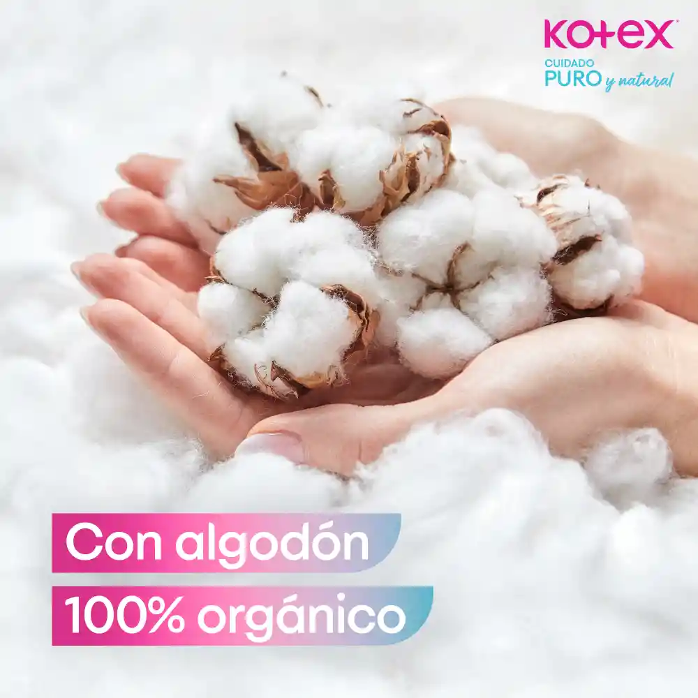 Toalla Higiénicas Kotex Puro y Natural 24 Und