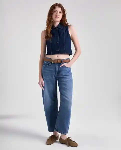 Chaleco Mujer Azul Talla M 399G001_AZU174429 Americanino