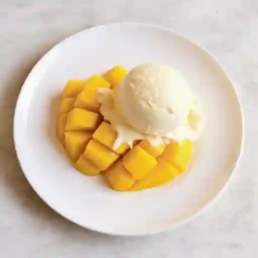 Mango con helado