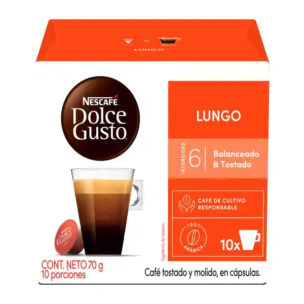 Cápsulas de Café NESCAFÉ DOLCE GUSTO Lungo 70 g