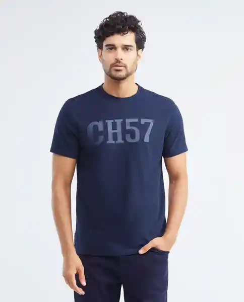 Ch57 T-shirt M/c Azul Dark Ultraoscuro Talla S Hombre Chevignon