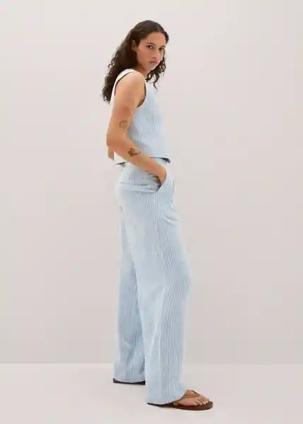 Pantalón Bali Crudo Talla 42 Mujer Mango