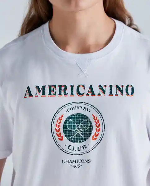  Camiseta Hombre Blanco Talla L 841E002 AMERICANINO 