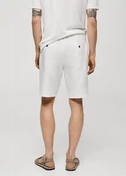 Bermuda Carp Blanco Talla 38 Hombre Mango