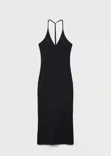Vestido Bali Negro Talla M Mujer Mango