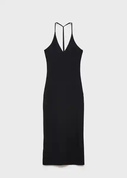 Vestido Bali Negro Talla M Mujer Mango