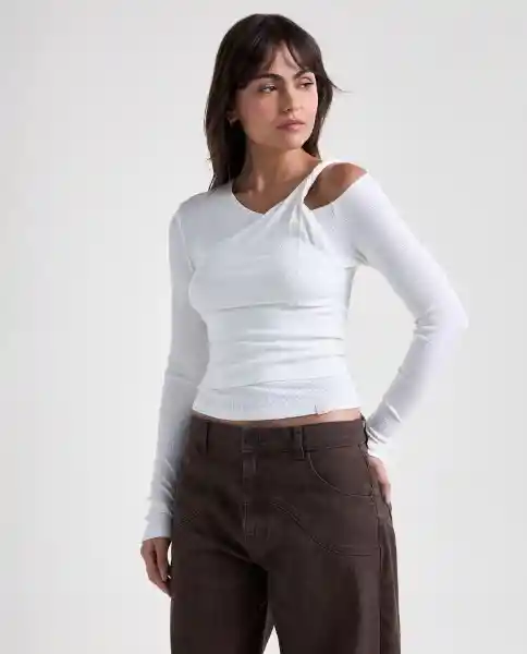 Camiseta Mujer Crudo Talla XS 609G011_CRU110606 Americanino