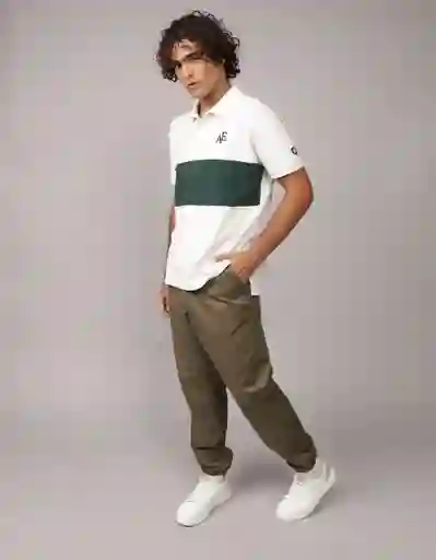 Polo Hombre Verde Talla Large 4570337 American Eagle