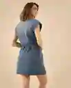 Vestido Azul Prusia Oscuro Talla M 692G001 Esprit