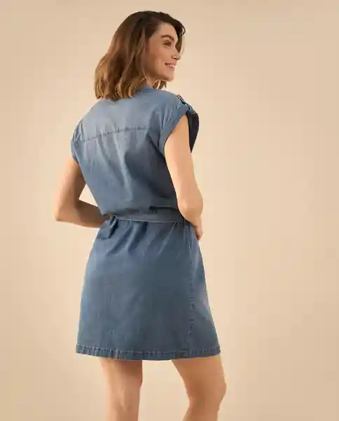 Vestido Azul Prusia Oscuro Talla M 692G001 Esprit