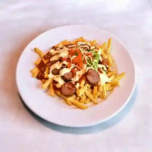 Salchipapa Gratinada