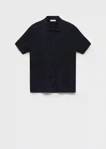 Camisa Flew Navy Talla M Hombre Mango