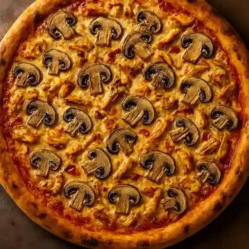 Pizza pollo champiñón