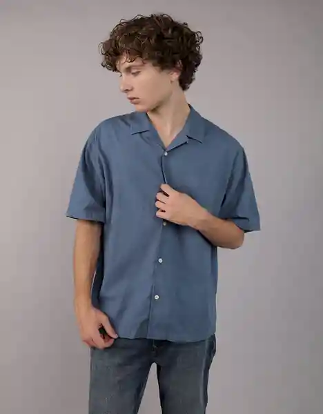 Camisa Hombre Azul Talla: LARGE 2832410 American Eagle