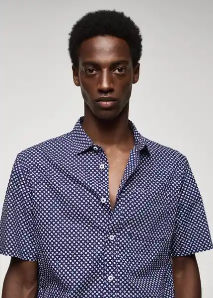 Camisa Dots1-H Tinta Talla S Hombre Mango