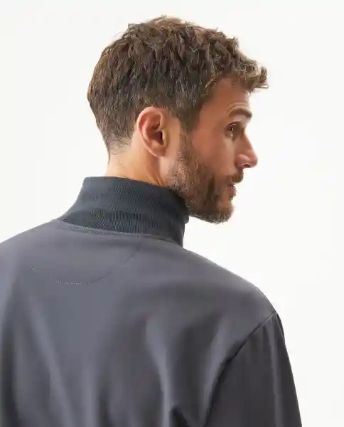 Chaqueta Mixed Fabrics Masculino Gris Acero Medio T M Chevignon