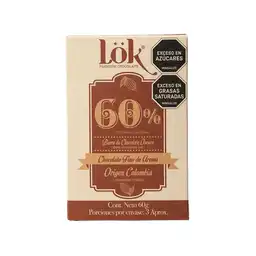 Lok Barra Chocolate Oscuro 60% Fino Aroma